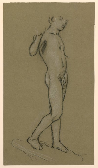 figurstudie til et springvandsdesign af Elihu Vedder