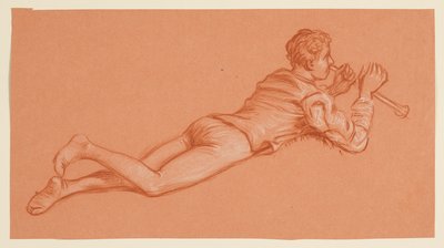 undersøgelse af en mandlig udklædt figur af Elihu Vedder