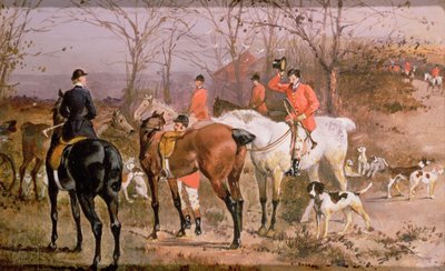 Jagtscene fra Pardon Hall, Essex af Elisabeth Arkwright