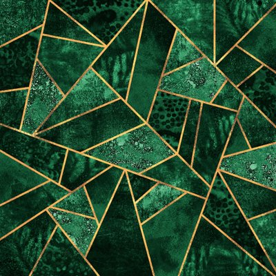 Smaragdguld, geometrisk af Elisabeth Fredriksson