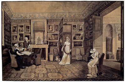 Tegnestue i Baryatinsky-huset i Altona, 1807. af Elisabeth Louise Vigee Lebrun
