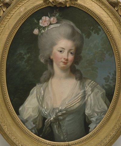 Ernestine Frederique, prinsesse af Croy - Portræt af Ernestine-Frederique, prinsesse af Croy, af Vigee-Lebrun, Marie Louise Elisabeth (1755-1842). Olie på lærred. Mål: 74x60 cm. Nationalmuseum Stockholm af Elisabeth Louise Vigee Lebrun