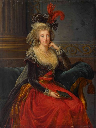Portræt af Maria Carolina af Østrig 1752-1814. af Elisabeth Louise Vigee Lebrun