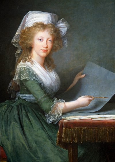 Portræt af Marie Louise af de to Sicilier (eller Bourbon-Sicilien eller Bourbon Sicilien) (1773-1802), Hustru til Ferdinand III, storhertug af Toscana Maleri af Marie Elisabeth Louise Vigee Le brun (eller Vigee-Lebrun eller Vigee Lebrun) ( 1755-1842) Detal af Elisabeth Louise Vigee Lebrun