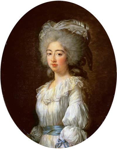 Portræt af Louise Marie Josephine, Comtesse de Provence, senere dronning af Frankrig af Elisabeth Louise Vigee Lebrun