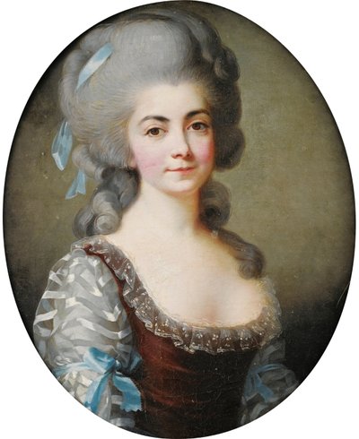 Portræt af operasangerinden Antoinette Saint-Huberty 1756-1812, ca. 1780 af Elisabeth Louise Vigee Lebrun