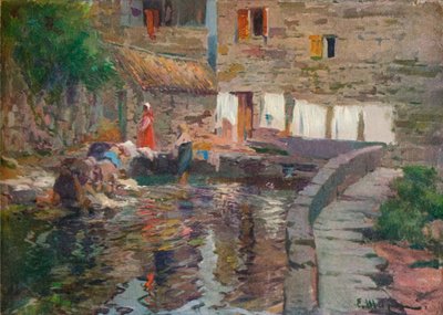Vaskekvinder, Pontevedra, c1904 af Eliseo Meifren y Roig