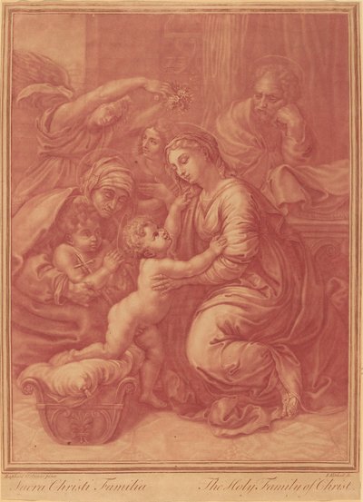 Den hellige familie af Elisha Kirkall after Raphael