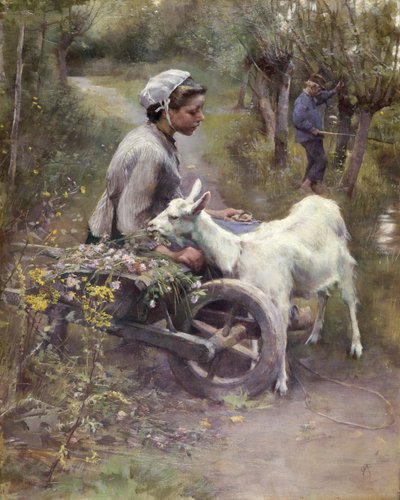 Jean, Jeanne og Jeannette, udst. 1892 (olie på lærred) af Elizabeth Adela Stanhope Forbes