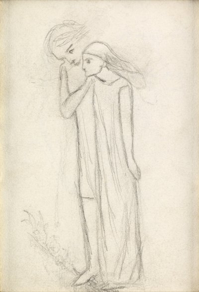 Den smukke dame uden nåde, ca. 1855 af Elizabeth Eleanor Siddal