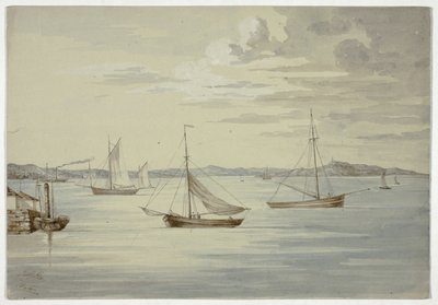 Se Inchkeith og Firth of Forth Islands fra Granton af Elizabeth Murray
