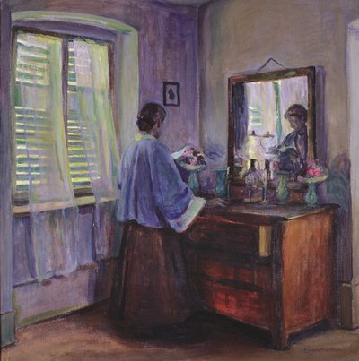 De lukkede skodder (olie på lærred) af Elizabeth Nourse