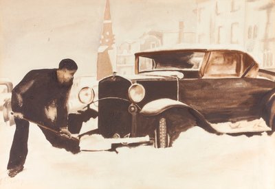Udgravning af bil, 1934. af Elizabeth R. Dewey