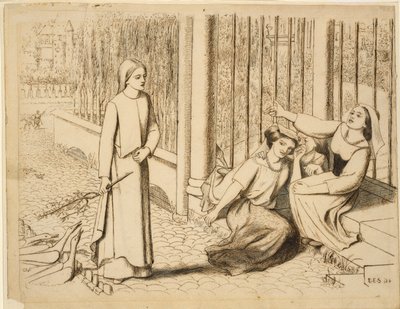 Pippa passerer, 1854 af Elizabeth Siddal