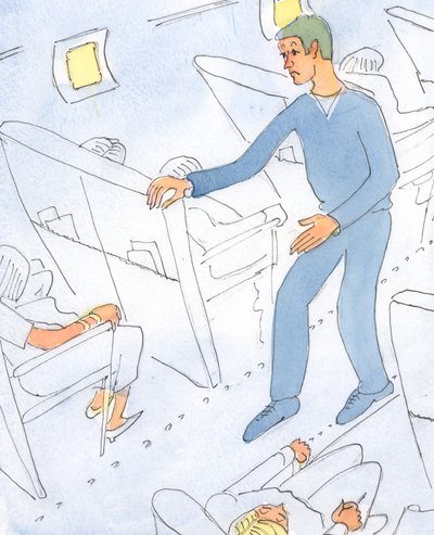 En person, der altid er bekymret for sin sjælstilstand og for sandsynligheden for at komme i himlen, er som en mand på ferie, der lader sig rundt i flyet og spørger bekymret om vejret, og af Elizabeth Wang