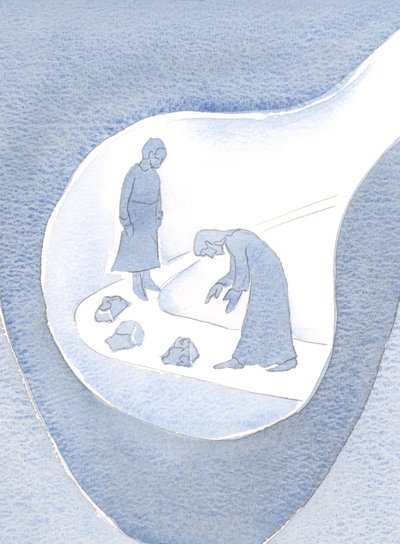 Kristus selv bøjer sig i sin ydmyghed for at hjælpe os igen og igen; retter vores fejl - vores 