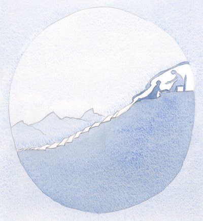 Kristus lærte mig, hvordan man rækker ud til det sande helligdom i sjælen, hvor selv smerte er glemt, ved hans hilsen., 2001 (w/c på papir) af Elizabeth Wang