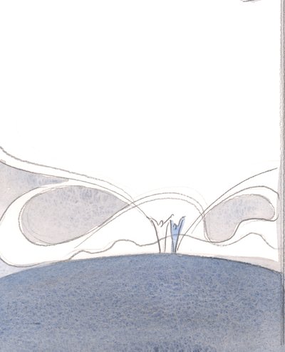 Kristi herlighed (ofret af os i det hellige offer) omfavner den uendelige Gud og smitter af på dem, der ofrer den., 2001 (w/c på papir) af Elizabeth Wang