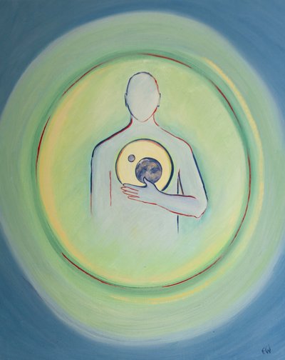 Fra Guds hjerte er udsprunget alt, hvad der eksisterer, 2003 (olie om bord) af Elizabeth Wang