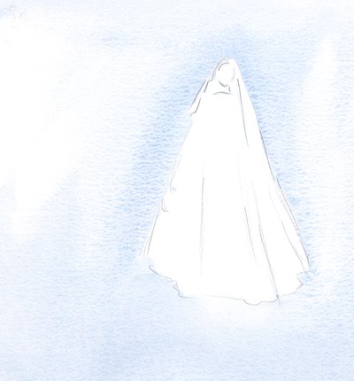 Vor kære Frue talte ikke om Bod; hun kendte hele mit hjertes hemmeligheder, som jeg havde vist hende for længe siden., 2001 (w/c på papir) af Elizabeth Wang