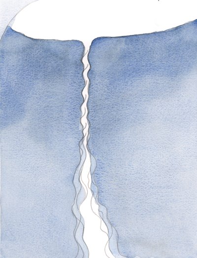 Vores ene bøn-i-Kristus stiger op så langt som til Himlen; det er som en navlestreng af himmelsk liv og nåde., 2001 (w/c på papir) af Elizabeth Wang