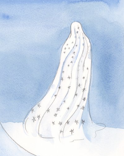 Hun, der kun søger at behage Kristus Hendes Herre er en passende brud for Kristus: udvalgt og værdig, 2002 (w/c på papir) af Elizabeth Wang