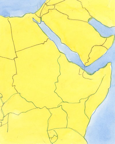 Nogle regeringer, der burde tjene Gud og beskytte og hjælpe deres folk, undlader at gøre det - og lever endda i uhæmmet luksus, mens de ignorerer deres eget folks fattigdom., 2004 (w/c på papir) af Elizabeth Wang