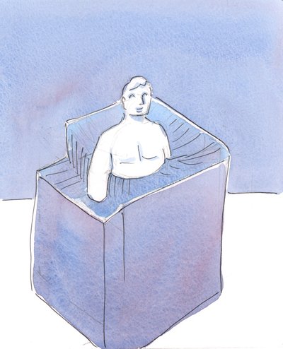 Nogle mennesker, der lever i alvorlig synd, søger bevidst glæde ved at såre andre, opfører sig som vilde dyr eller rettere, sindssyge dyr, 2004 (w/c på papir) af Elizabeth Wang
