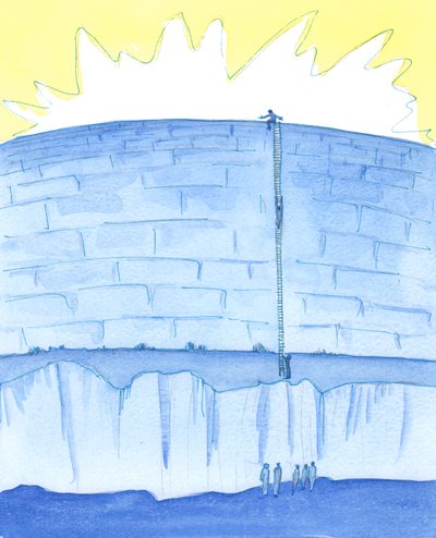 The Godhead is like a walled city, 2003 (w/c på papir) af Elizabeth Wang