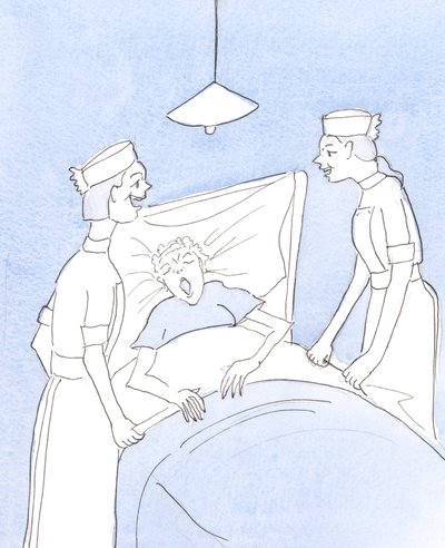 Unikke individer, uanset hvor svage de er, må aldrig behandles som gener eller blot som genstande for medlidenhed, 2004 (w/c på papir) af Elizabeth Wang