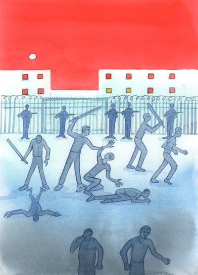Uretfærdige herskere er dem, der undlader at beskytte de svage, vedtager uretfærdige love, tolerere korruption, nægter at opgive luksus, mens deres folk sulter, og stopper legitime protester., 2004 (w/c på papir) af Elizabeth Wang