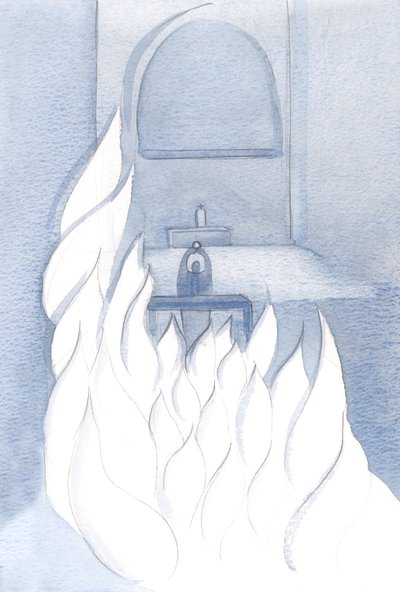 Hvilken harmoni er vores ros! Vores bønner - som flammer - er blandet med de rene 