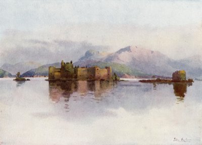 Cannero, Lago Maggiore (farve litho) af Ella Du Cane