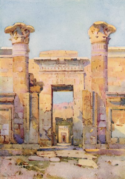 Medinet-Habu (Sort Litho) af Ella Du Cane