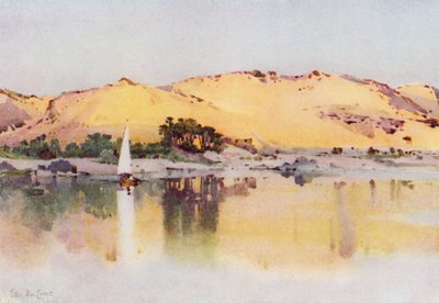 Sandskråninger på kataraktens vestbred (farve litho) af Ella Du Cane