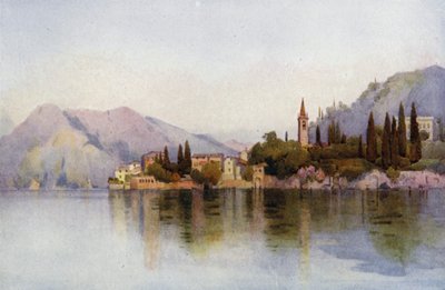 Varenna, Comosøen (farve litho) af Ella Du Cane
