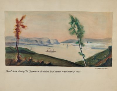 "Clermont on Hudson" maleri af Ella Josephine Sterling