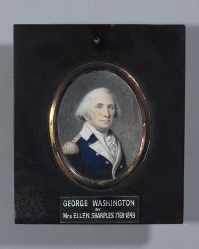 George Washington, sandsynligvis 1803 (akvarel på elfenben) af Ellen Sharples
