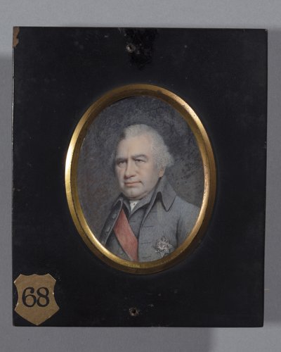 Sir Joseph Banks, sandsynligvis 1803 (akvarel på elfenben) af Ellen Sharples