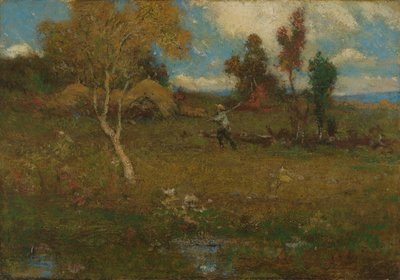 Hjemkomst fra gården, ca. 1915-1920. af Elliott Daingerfield
