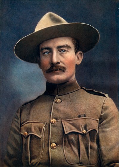 Oberst Baden-Powell, generalløjtnant i den britiske hær, 1902. af Elliott and Fry