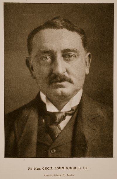 Rt Hon Cecil Rhodes, P.C. (sepia billede) af Elliott und Fry Studio