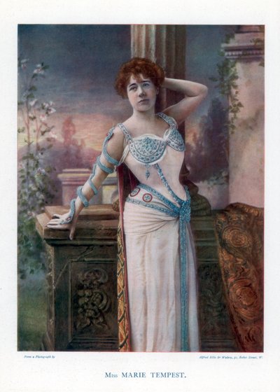 Dame Marie Tempest, engelsk sangerinde og skuespillerinde, 1901. af Ellis and Walery