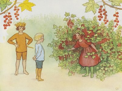 Lasse den Lille i haven 1923 af Elsa Beskow