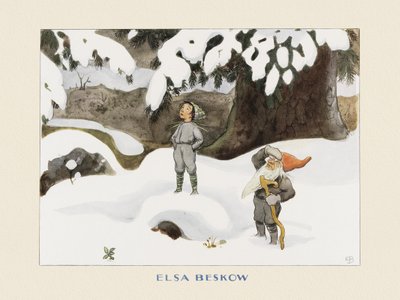 Solægget Vinter af Elsa Beskow