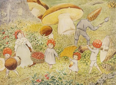 Tomtebobørnene Mushroom Kids af Elsa Beskow