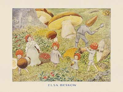 Tomtebobørnene Mushroom Kids af Elsa Beskow