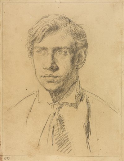 Portræt af Derwent Lees, ca. 1910-11 (blyant på papir) af Elsie McNaught