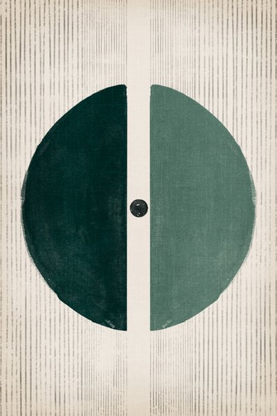 Minimalistisk, delt grøn cirkel af Ema Paraschiv