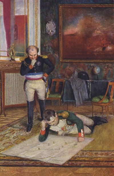 Napoleon Bonaparte (farve litho) af Emanuel Bachrach Baree
